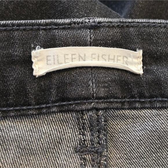 Eileen Fisher Dark Grey Black High Rise Wide Leg Denim Jeans Plus Size 16 - Picture 7 of 9